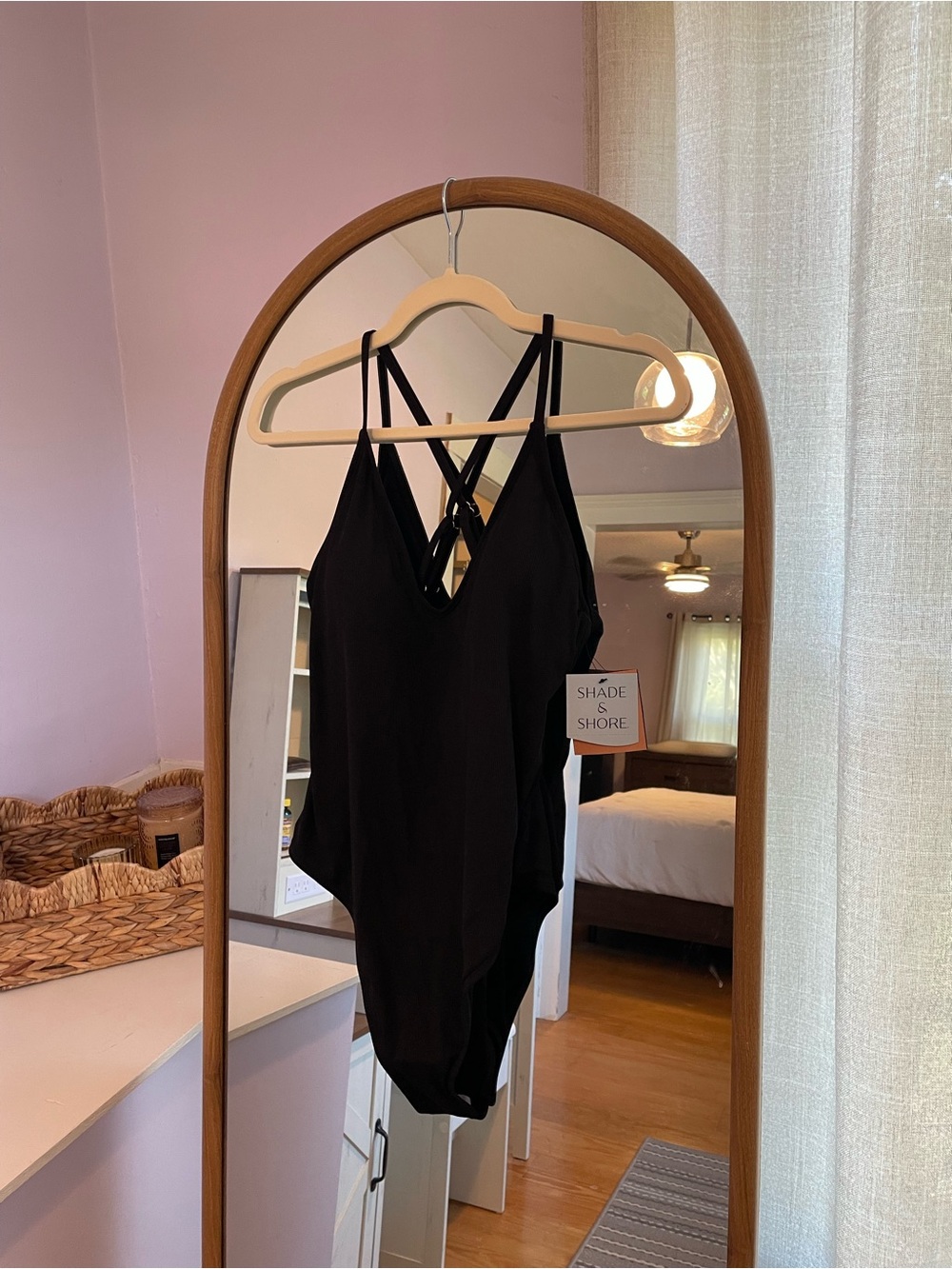 Shade & Shore Black Strappy One-Piece Swimsuit - NWT